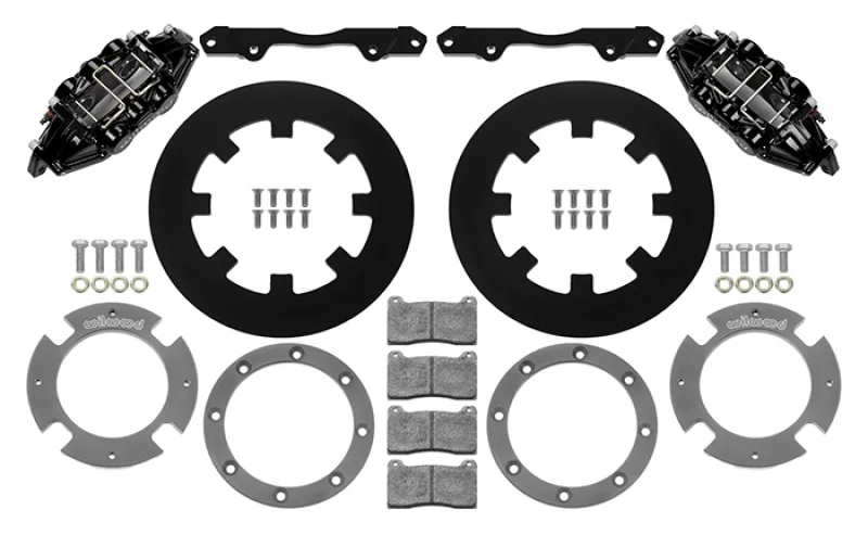 Wilwood 140-16629, 17-21 Can-Am X3RS Black 6-Piston Rear Kit 11.25in - Undrilled Rotors