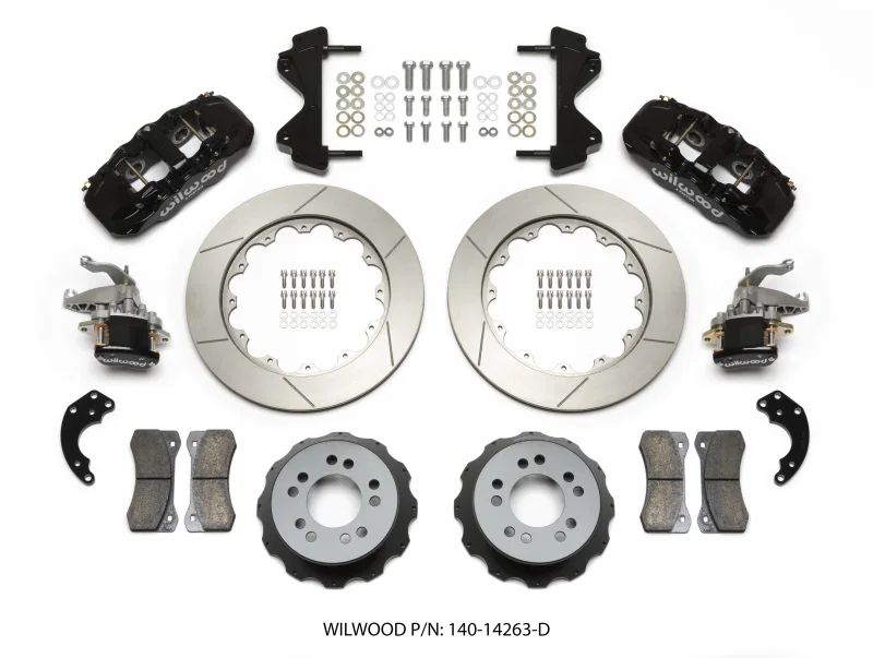 Wilwood 140-14263, AERO4 / MC4 Rear Kit 14.00 Currie Pro-Tour Unit Bearing Floater