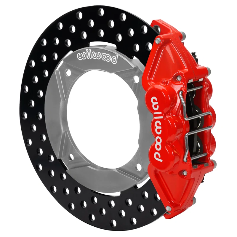 Wilwood 140-17280-DR, 2020+ Polaris RZR Pro UTV6 Rear Kit 11.25in - Red Calipers/Drilled Rotors for Ford Bronco