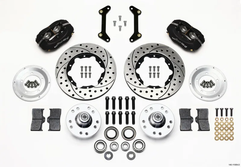 Wilwood 140-11009-D, Forged Dynalite Front Kit 11.00in Drilled 79-87 GM G Body