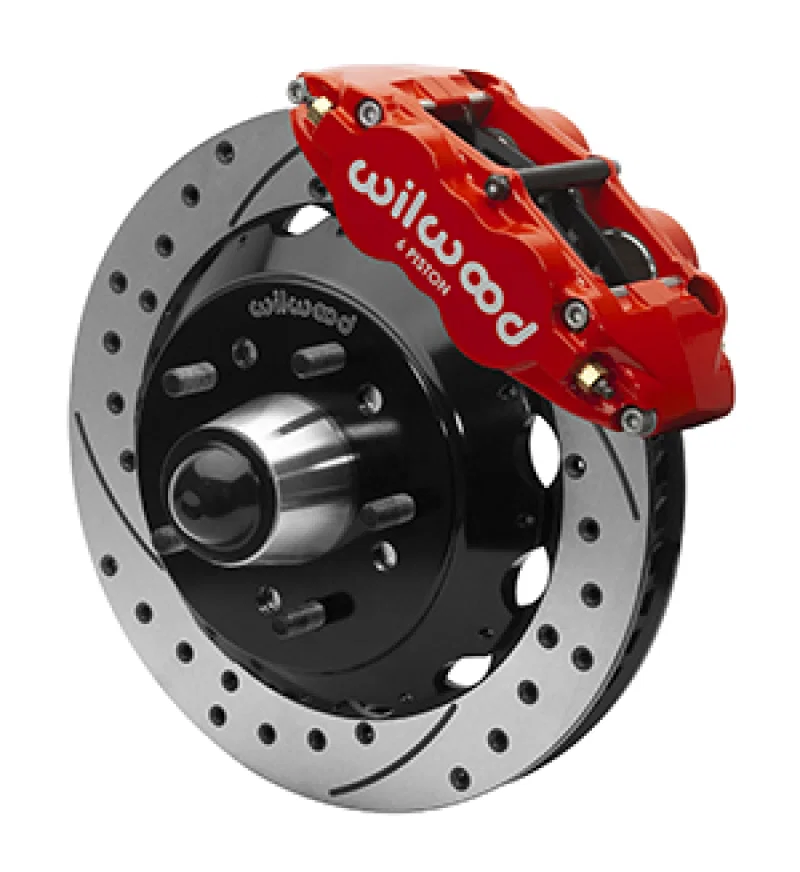 Wilwood 140-15941-DR, Superlite 6R Front Brake Kit for 63-87 Chevy C10 Prospindle13.06 in Diameter, Red Calipers