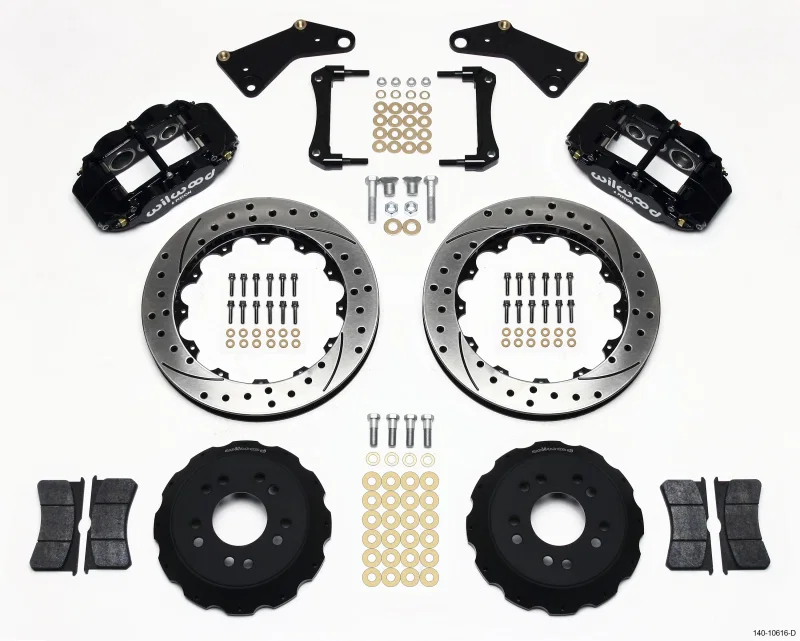 Wilwood 140-10616-D, Narrow Superlite 6R Front Hat Kit 13.06in Drilled 65-82 Corvette C2/C3