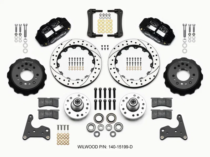 Wilwood 140-15199-D, Narrow Superlite 6R Front Hub Kit 12.88in Drilled 65-72 CDP C Body -Drum