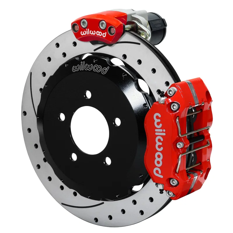Wilwood 140-17725-DR, kit rear FFR NDPR/EPB IRS 2015 mustang 12.88 rotor SRP W/LINES red