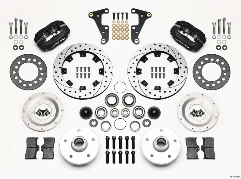 Wilwood 140-12649-D, Forged Dynalite Front Kit 11.75in Drilled 41-55 Cadillac