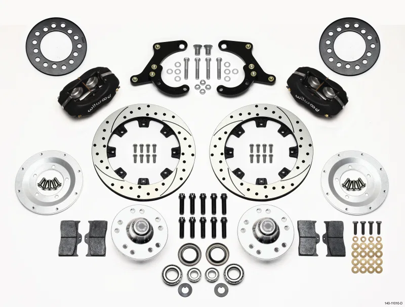 Wilwood 140-11010-D, Forged Dynalite Front Kit 11.75in Drilled 55-57 Chevy