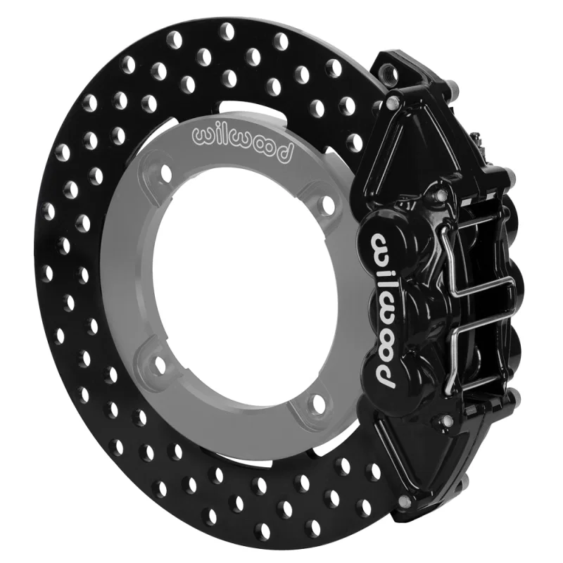 Wilwood 140-16627-D, 19-22 Honda Talon 1000 Black 4-Piston Rear Kit 11.25in - Drilled Rotors