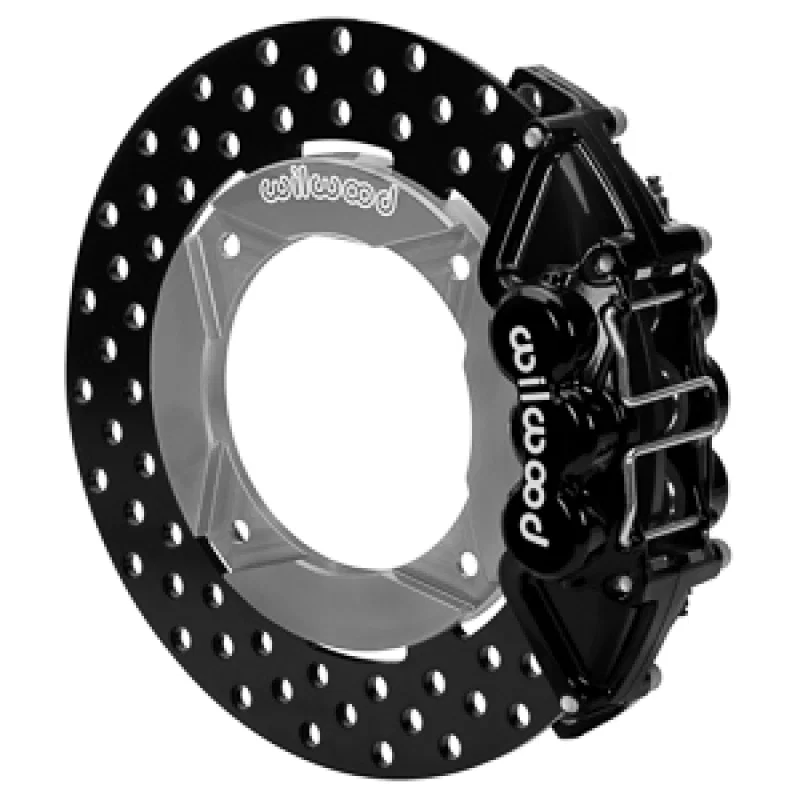 Wilwood 140-16631-D, 2019 Polaris Turbo UTV6 Rear Kit 11.25in Drilled - Black
