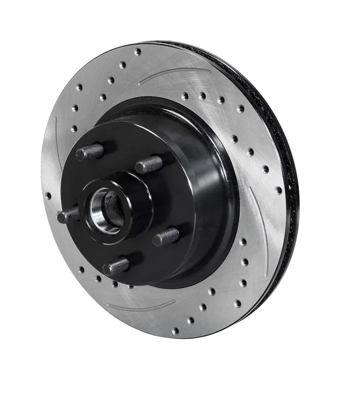 Wilwood 160-14326-BK, 70-73 Ford Mustang 5x4.5 SRP Drilled Performance Front Rotor & Hat L/H - Black