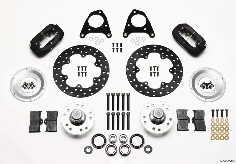 Wilwood 140-4503-BD, Forged Dynalite Front Drag Kit Drilled Rotor 87-93 Mustang 84-86 SVO 5 Lug