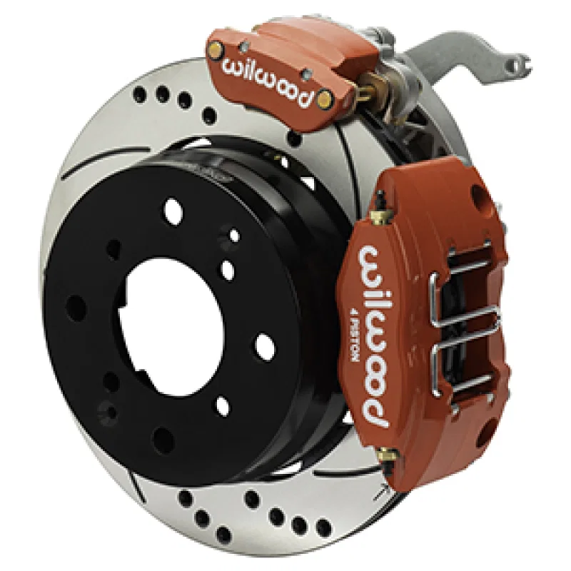 Wilwood 140-17475-DR, 70-76 Porsche 914 Rear Powerlite Brake Kit Dilled & Slotted - Red