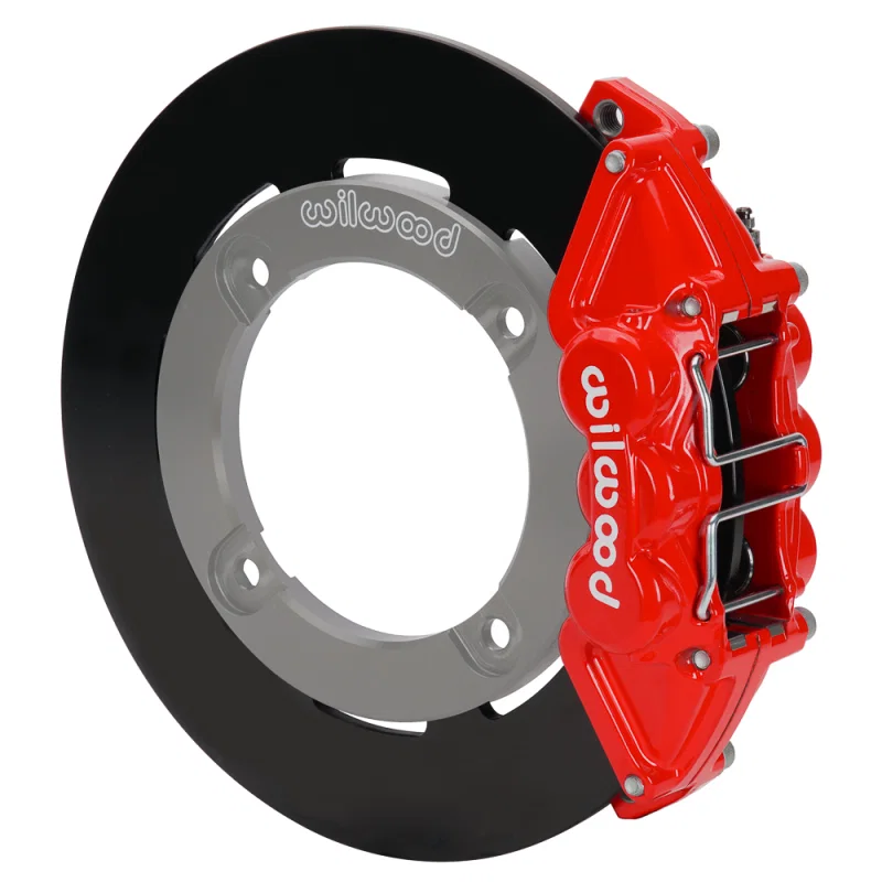 Wilwood 140-16627-R, 19-22 Honda Talon 1000 Red 4-Piston Rear Kit 11.25in - Plain Face Steel Rotors