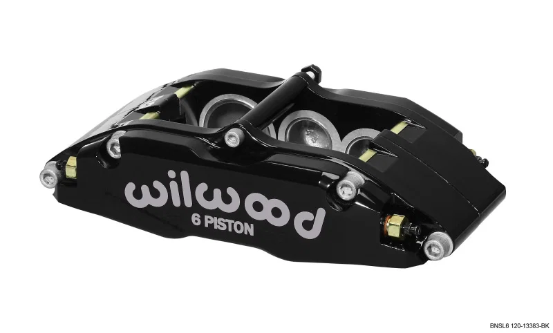 Wilwood 120-13382-BK, Caliper-BNSL6-RH-Black 1.62/1.12/1.12in Pistons 1.10in Disc