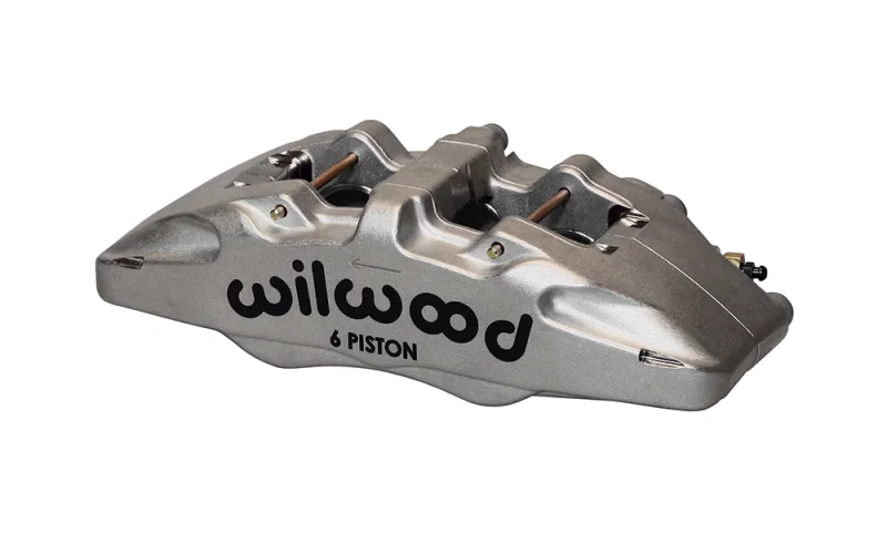 Wilwood 120-13438-N, Caliper-Forged Dynapro 6 5.25in Mount-Nickel-R/H 1.38/1.00/1.00in Pistons .81in Disc