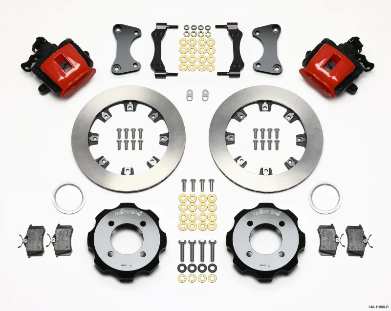Wilwood 140-11900-R, Combination Parking Brake Rear Kit 11.75in Red 2011 Fiesta Rear