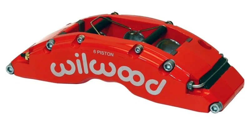 Wilwood 120-14319-FSR, Caliper-TC6R-Red 1.88/1.62/1.62in Pistons 1.38in Disc