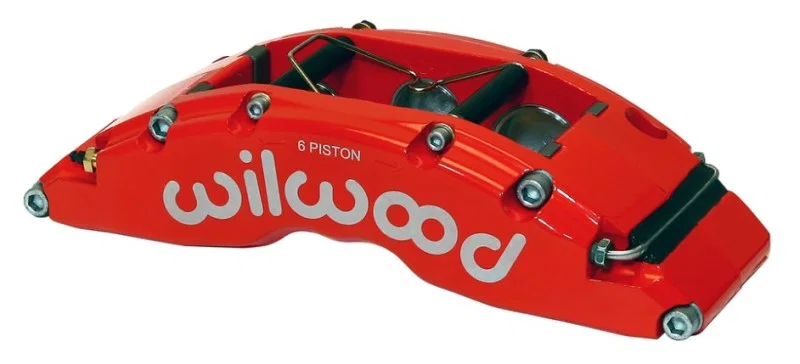 Wilwood 120-14320-FSR, Caliper-TC6R-Red 1.88/1.62/1.62in Pistons 1.38in Disc