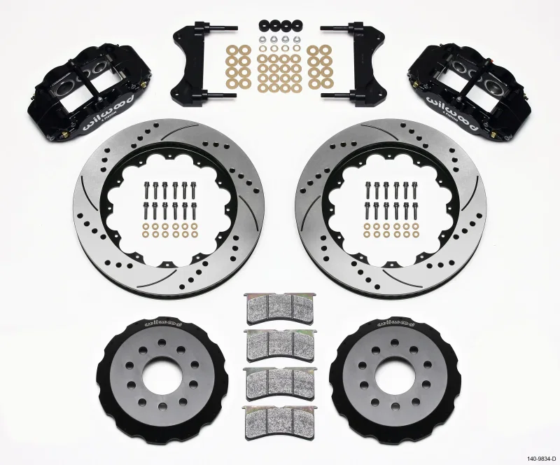 Wilwood 140-9834-D, Narrow Superlite 6R Front Hat Kit 14.00in Drilled 98-02 Camaro/Firebird