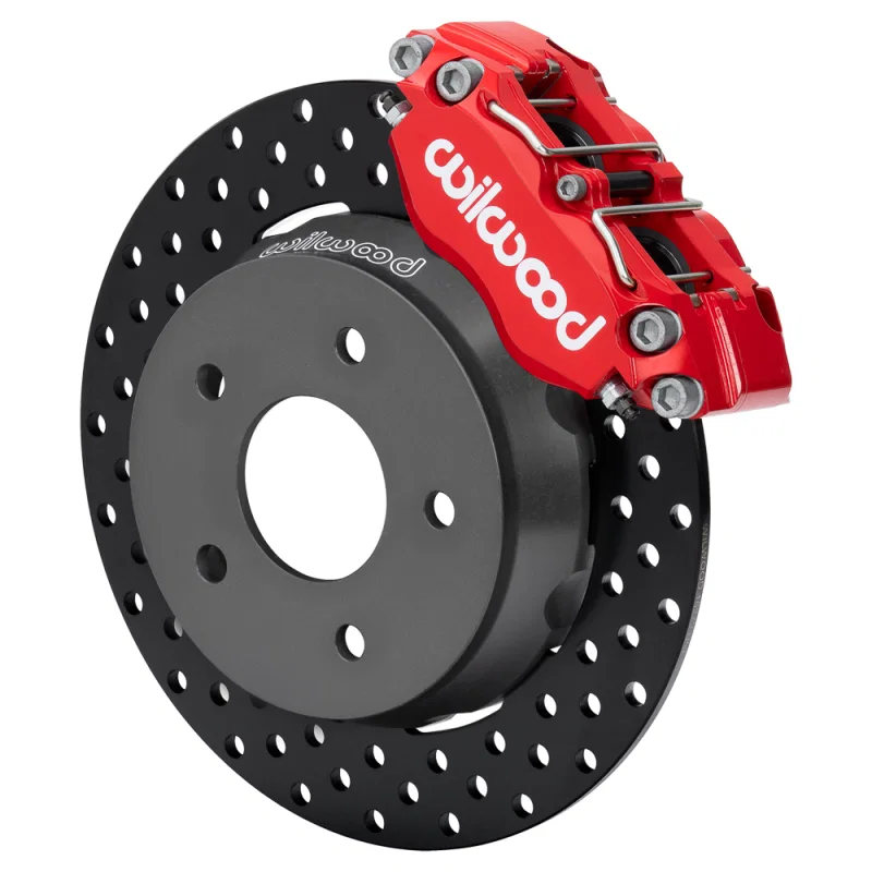 Wilwood 140-18059-DR, 22-24 Polaris RZR Turbo/ Pro R 5-Lug Front Big Brake Kit - Drilled Rotors Red