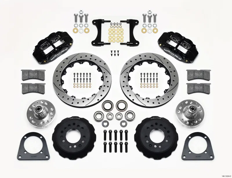 Wilwood 140-13224-D, Narrow Superlite 6R Front Hub Kit 12.88in Drilled TCI-IFS 71-78 (Pinto Based)