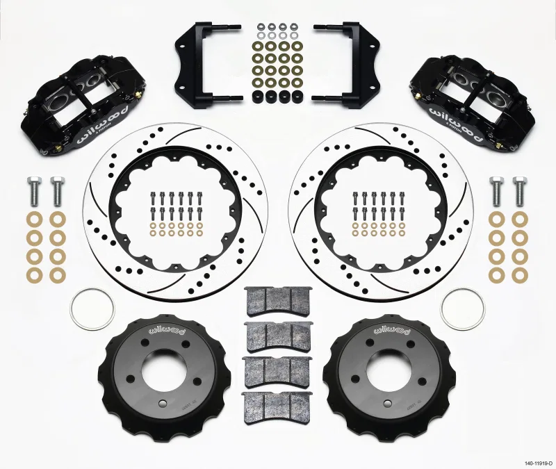 Wilwood 140-11919-D, Narrow Superlite 6R Front Hat Kit 14.00in Drilled 84-87 Corvette C4