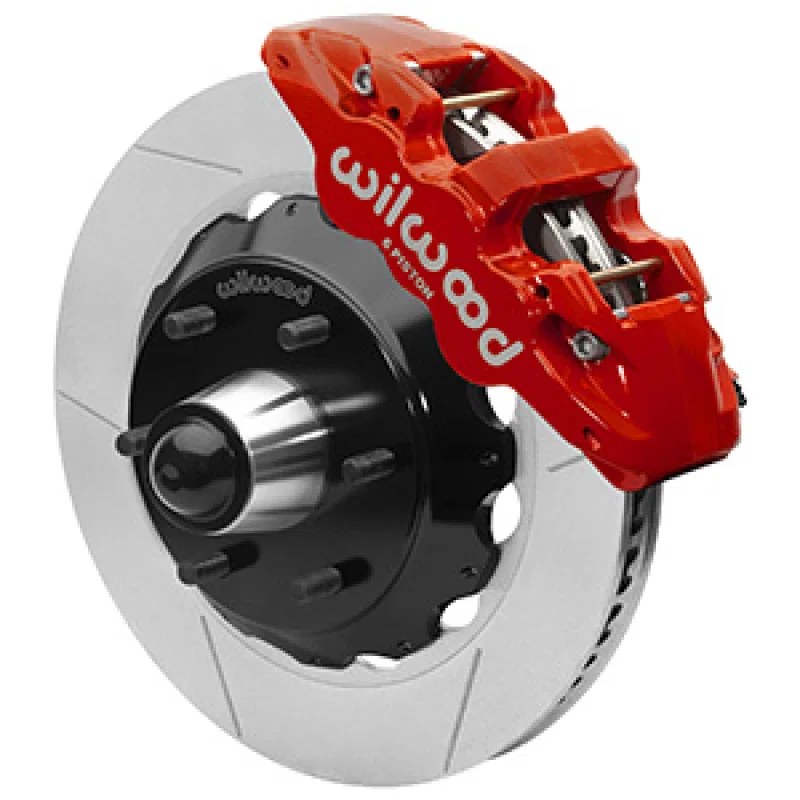Wilwood 140-16459-R, 63-87 C10 CPP Spindle AERO6 Front BBK 14in Slotted 6x5.5 BC - Red