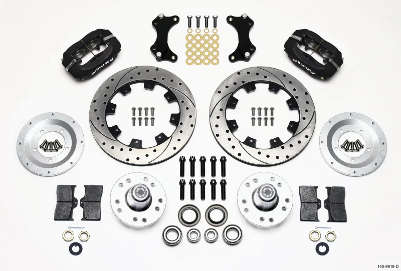 Wilwood 140-9918-D, Forged Dynalite Front Kit 12.19in Drilled WWE ProSpindle