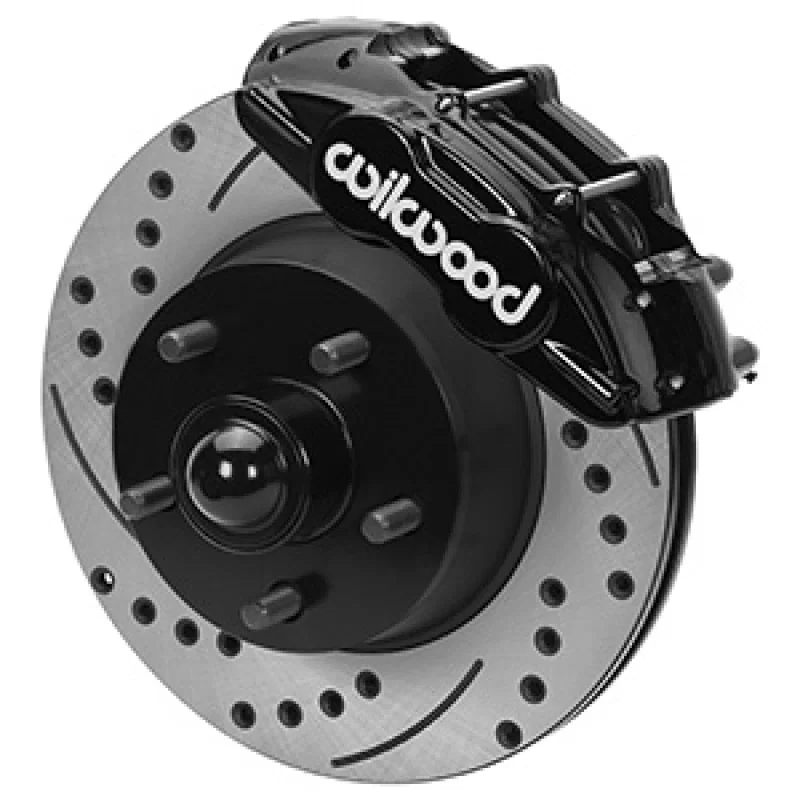 Wilwood 140-16801-D, 65-67 Ford Mustang D11 11.29 in. Brake Kit w/ Flex Lines - Drilled Rotors