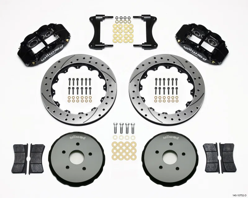 Wilwood 140-10752-D, Narrow Superlite 6R Front Hat Kit 12.88in Drilled 2008 Toyota Matrix
