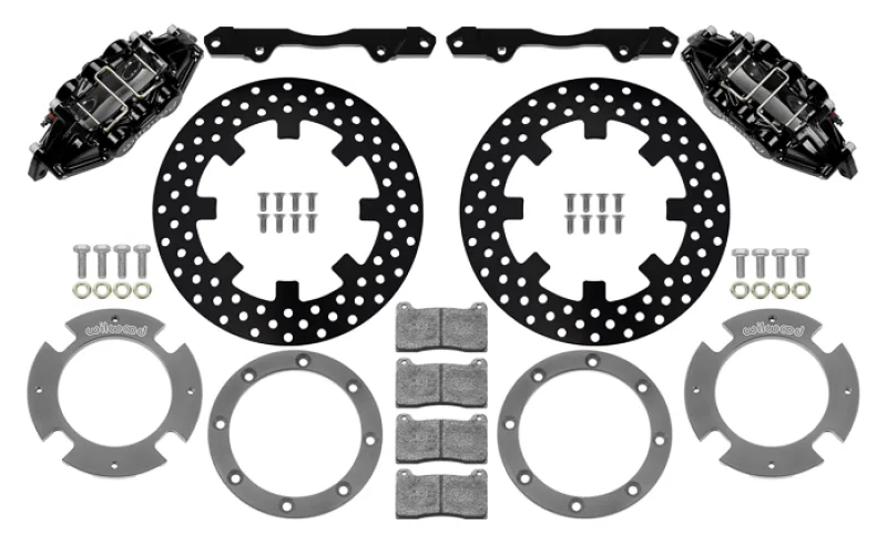 Wilwood 140-16629-D, 17-21 Can-Am X3RS Black 6-Piston Rear Kit 11.25in - Drilled Rotors