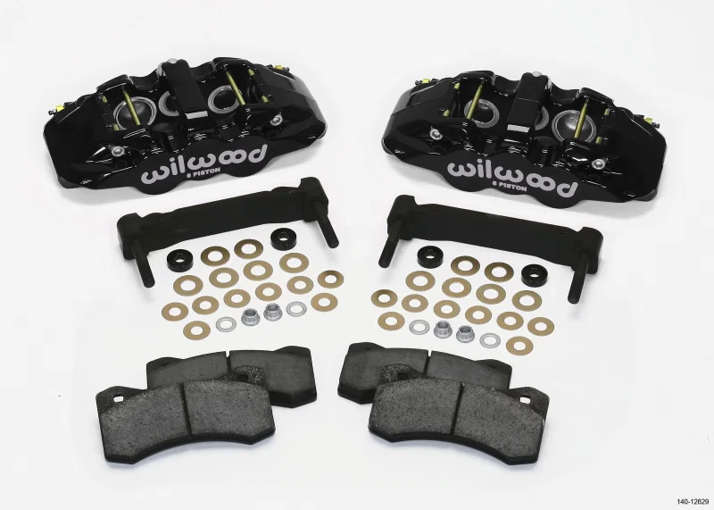Wilwood 140-12629, AERO6 Front Caliper & Bracket Kit - Black 97-13 C5/C6 Corvette w/ OEM HD/Z51 Rotors