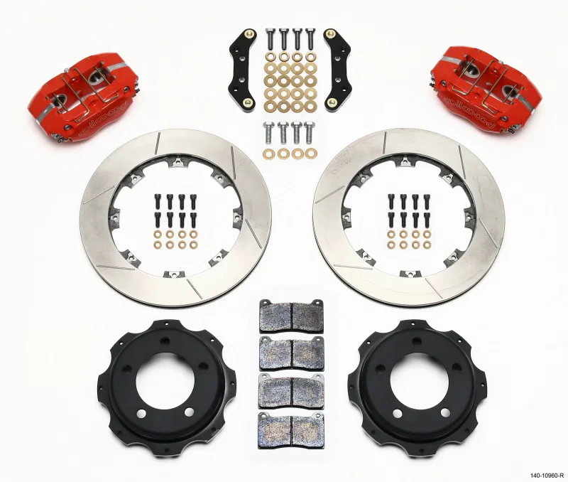 Wilwood 140-10960-R, Dynapro Rear Kit 12.19in Red Backdraft Cobra (BMW E36 Based)