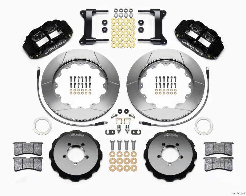 Wilwood 140-12875, Narrow Superlite 6R Front Hat Kit 14.00in 1999-2012 Subaru WRX w/Lines