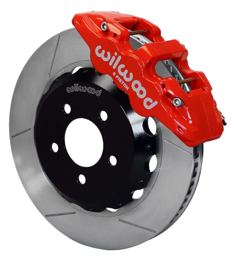 Wilwood 140-14288-R, AERO6 Front Hat Kit 14.00 Red 2016-Up Camaro w/Lines