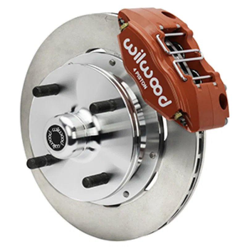 Wilwood 140-17473-R, 70-72 Porsche 914 Front Powerlite Brake Kit Plain Face - Red