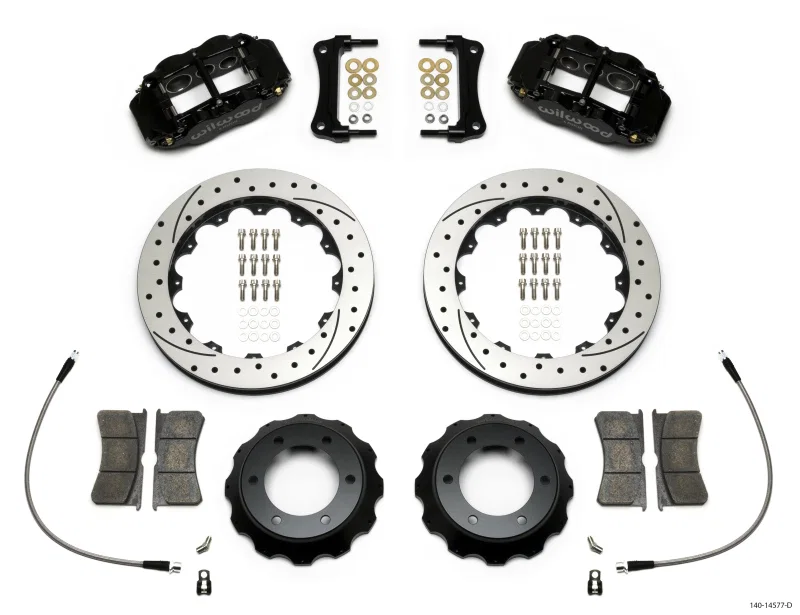 Wilwood 140-14577-D, Narrow Superlite 6R Front Kit 12.88in Drilled Rotor w/ Lines 05-15 Toyota Tacoma