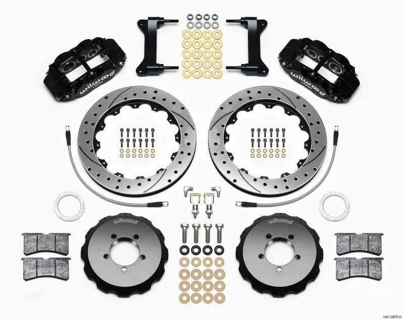Wilwood 140-12870-D, Narrow Superlite 6R Front Hat Kit 12.88in Drilled 2012-Up Toyota / Scion FRS w/ Lines