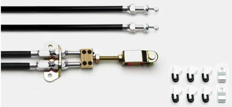 Wilwood 330-9371, Universal Parking Brake Cable Kit Disc/Drum Combination Parking Brake & MC4 w/ Clevis