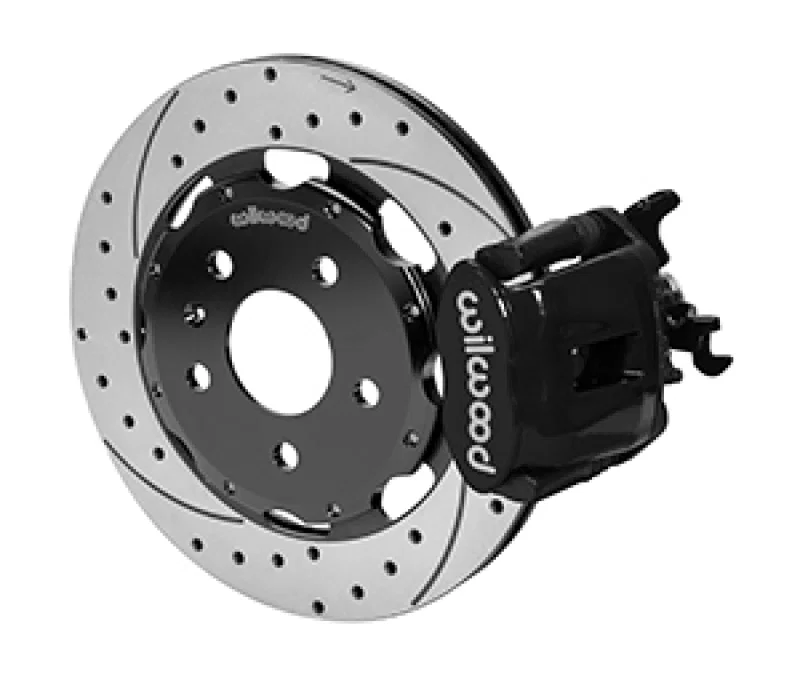 Wilwood 140-14591-D, 03-08 Audi A4 Caliper-Combination Parking Brake Rear 12.19 Rotor - Black