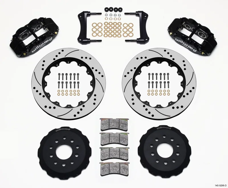 Wilwood 140-9298-D, Narrow Superlite 6R Front Hat Kit 14.00in Drilled 88-93 Corvette C4