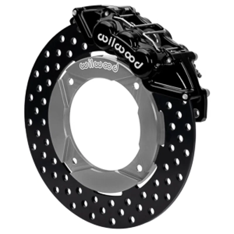 Wilwood 140-16630-D, 2019 Polaris Turbo UTV6 Front Kit 11.25in Drilled - Black
