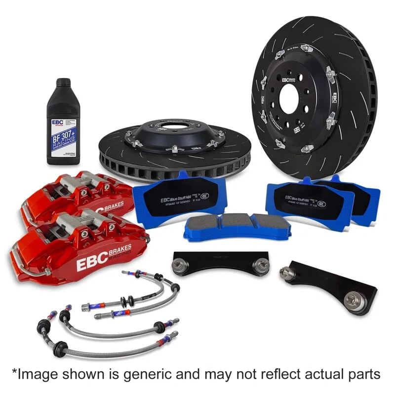 EBC BBK056RED-1, Racing 89-98 Nissan Skyline GT-R R32/R33 Red Apollo-6 Calipers 355mm Rotors Front Big Brake Kit