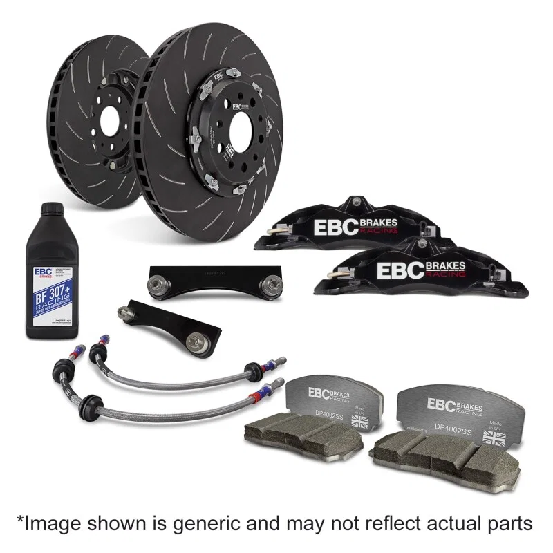 EBC BBK015BLK-1, Racing 2017+ Hyundai i-30 N 2.0T Black Apollo-4 Calipers 355mm Rotors Front Big Brake Kit