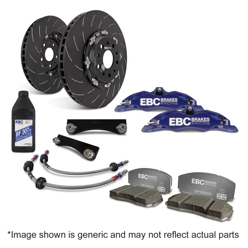 EBC BBK002BLU-1, Racing 01-07 Acura RSX Type-S 2.0L Blue Apollo-4 Calipers 330mm Rotors Front Big Brake Kit