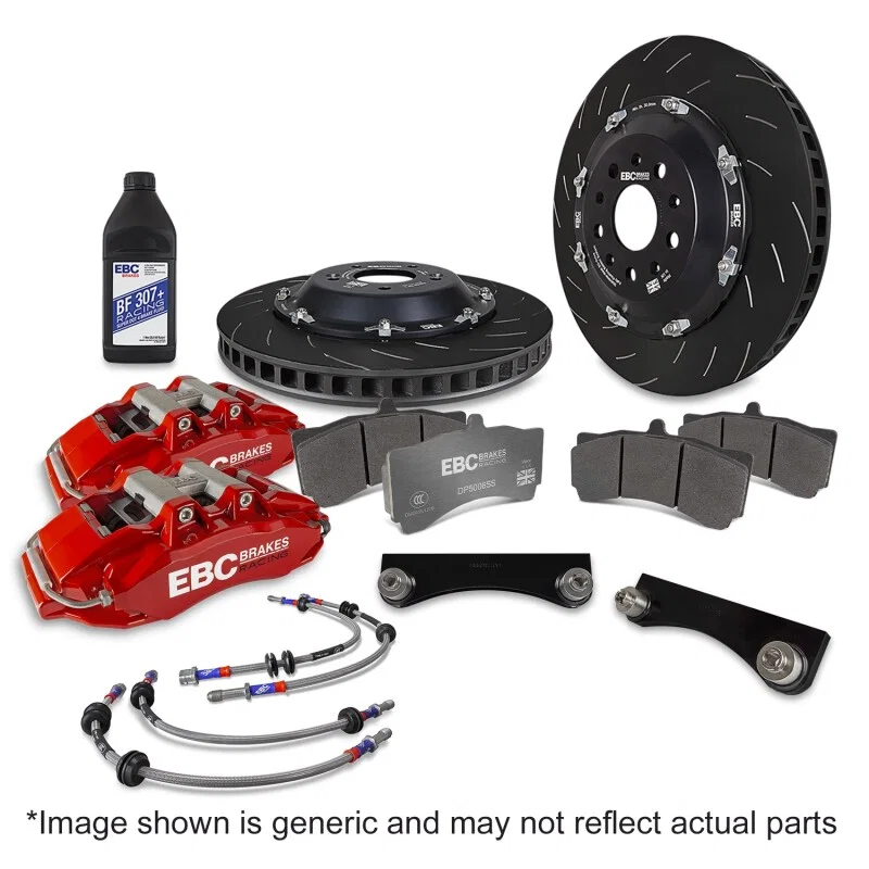 EBC BBK045RED-1, Racing 00-06 BMW M3 (E46) Red Apollo-6 Calipers 355mm Rotors Front Big Brake Kit