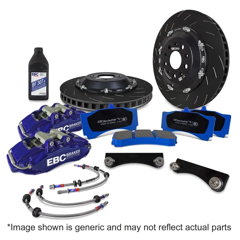 EBC BBK048BLU-1, Racing 23-24 Ford Commercial Ranger 4th Gen 2.0T Blue Apollo-6 355mm Rotors Front Big Brake Kit