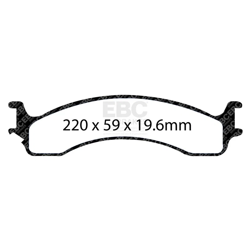 EBC UD859, 00-02 Dodge Ram 2500 Pick-up 5.2 2WD (Pad with wear sensor) Ultimax2 Front Brake Pads