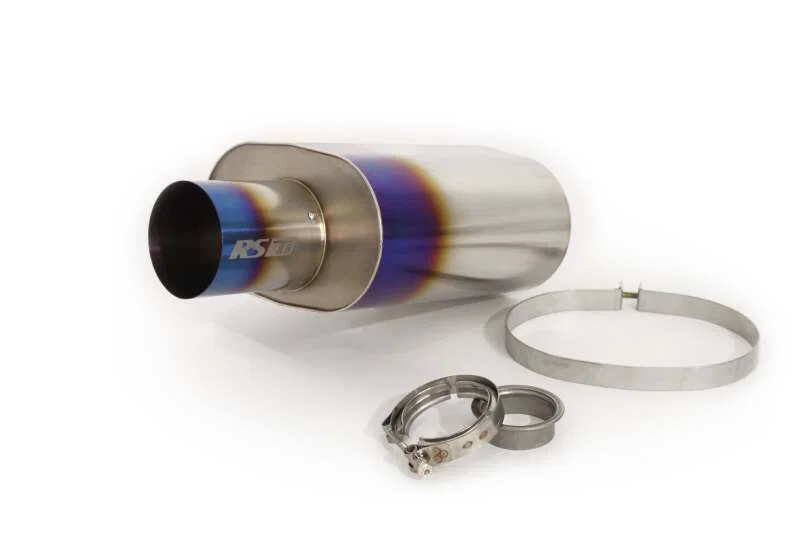 GReddy 11003525, Universal Titanium Oval Muffler 2.5in ID Muffler Inlet