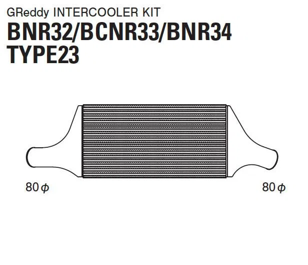 GReddy 12020208, 89-02 Nissan Skyline BNR32/33/34 Intercooler Kit (Special Order)
