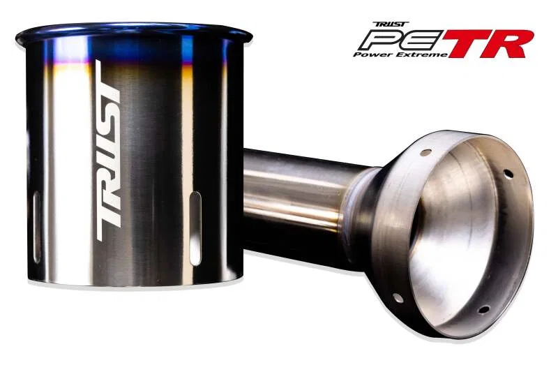 GReddy 11007120, Titanium Trust PE-TR Tip L 110MM x 115MM - Titanium Burnt Finish